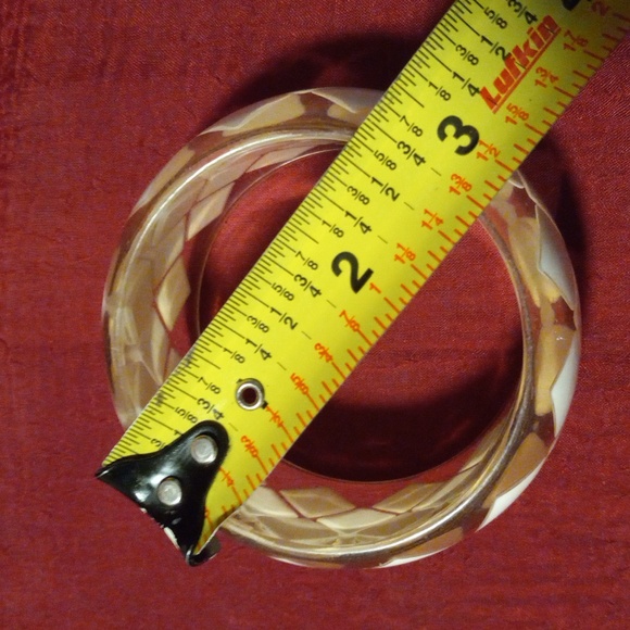 Two's company chunky lucite geometric patterns - Picture 4 of 4